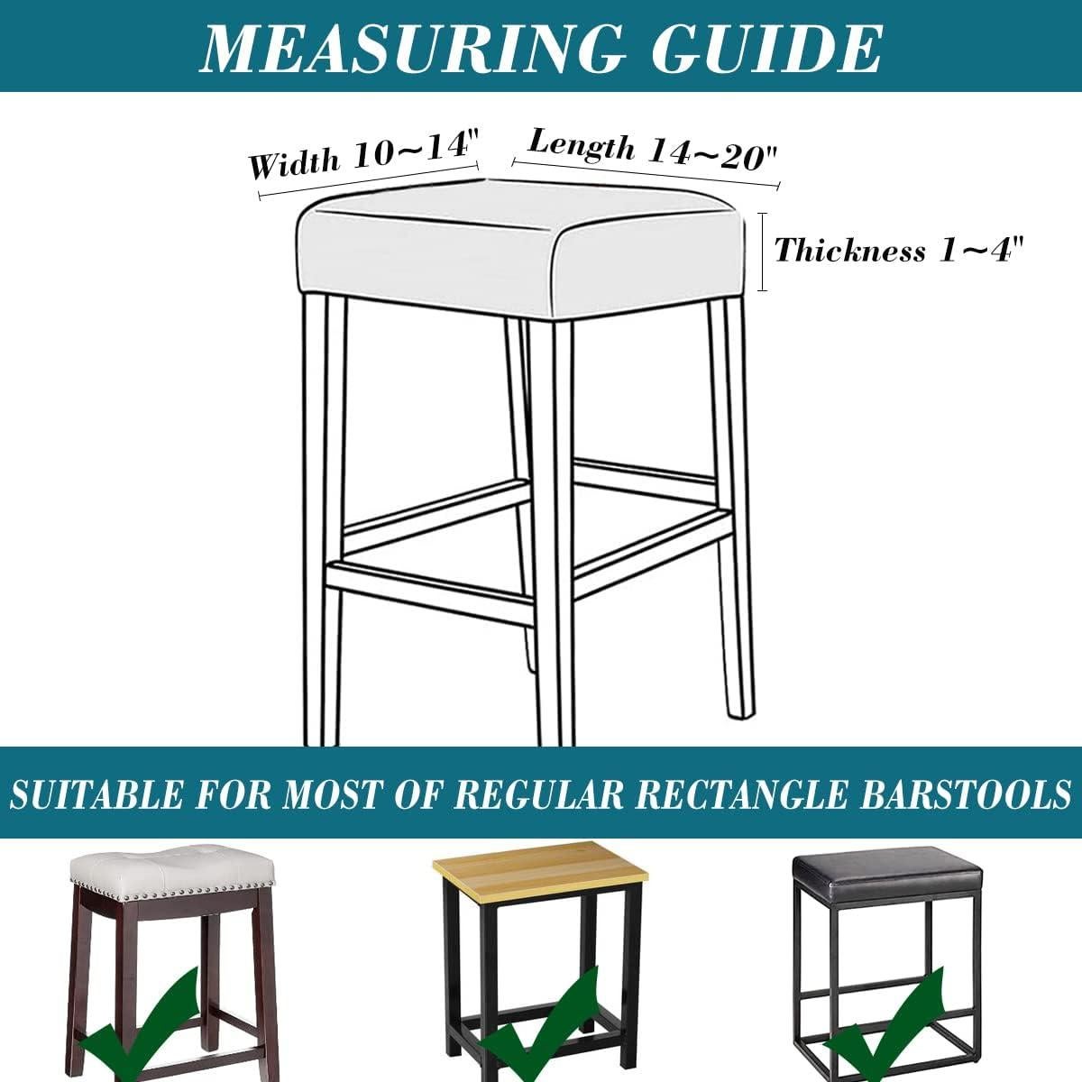 Funda de Taburete HFCNMY Rectangular 4 Pzas Azul