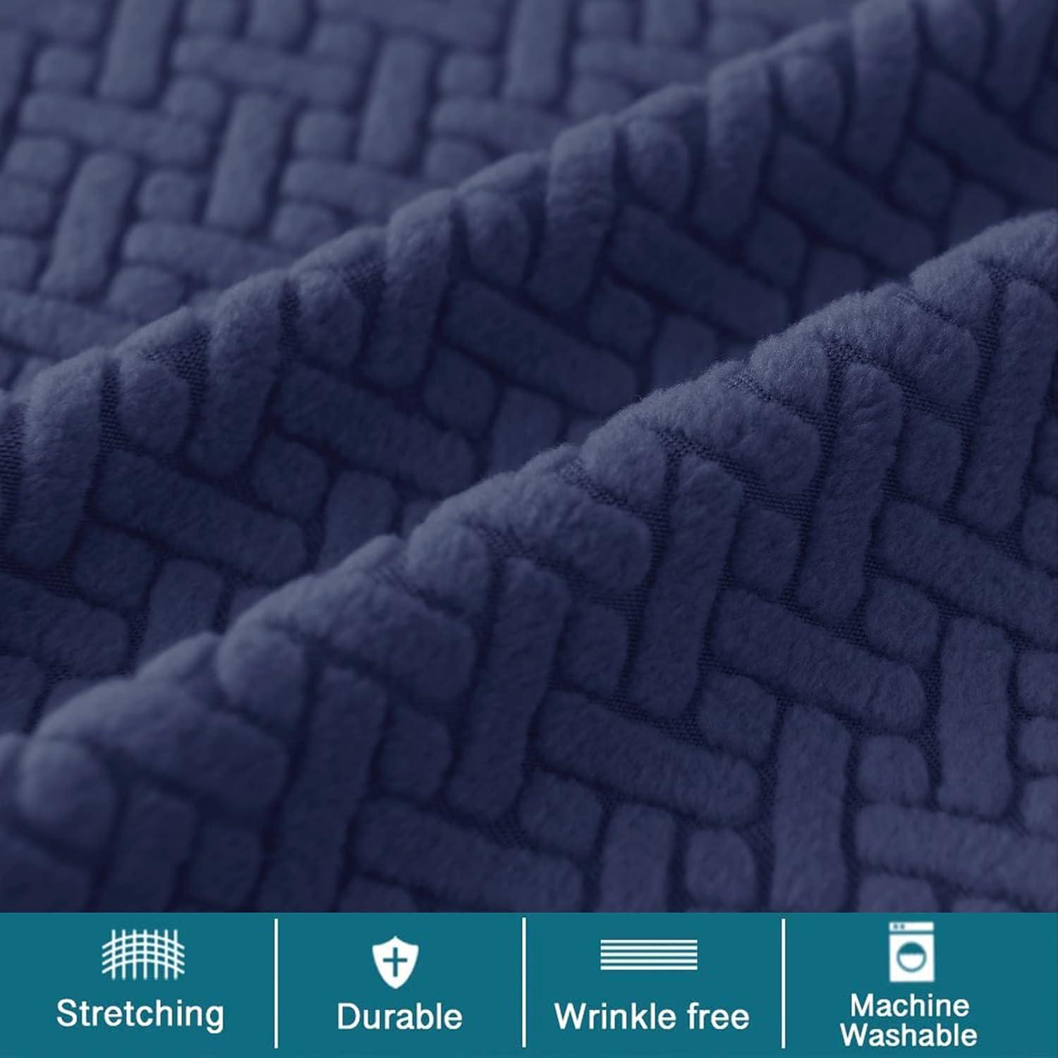 Funda de Taburete HFCNMY Rectangular 4 Pzas Azul