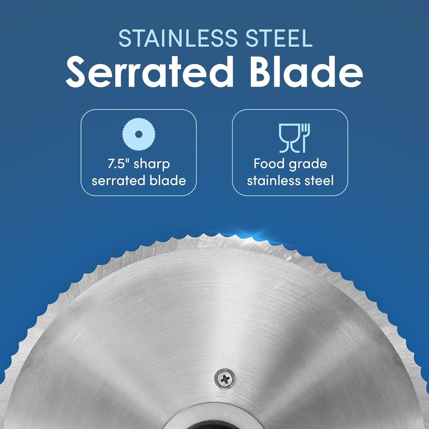 Cortadora de Carne Eléctrica Elite Gourmet EMT-625B 19.05 cm