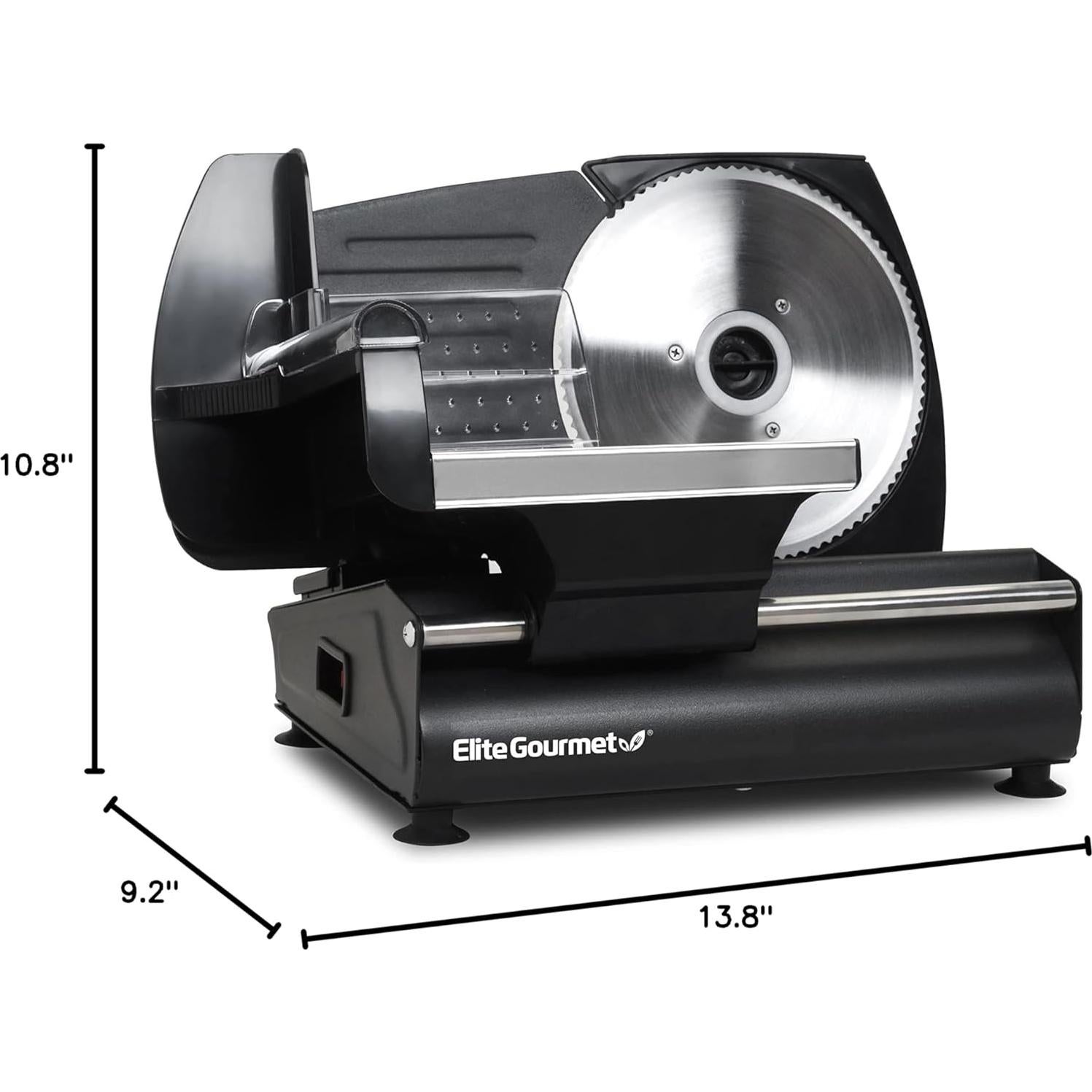 Cortadora de Carne Eléctrica Elite Gourmet EMT-625B 19.05 cm