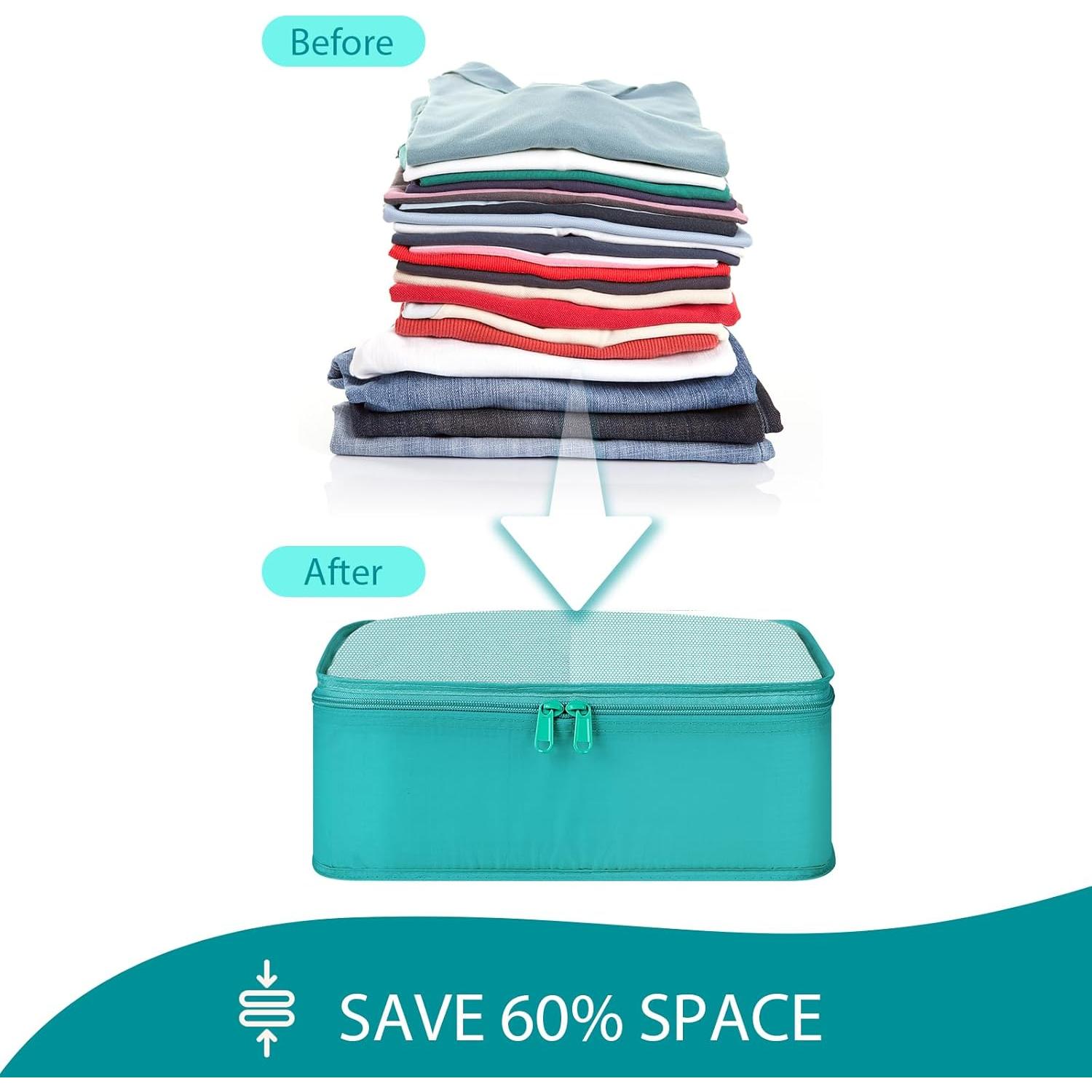 Cubos de Empaque DIMJ 8 Piezas Verde - Organizador de Viaje