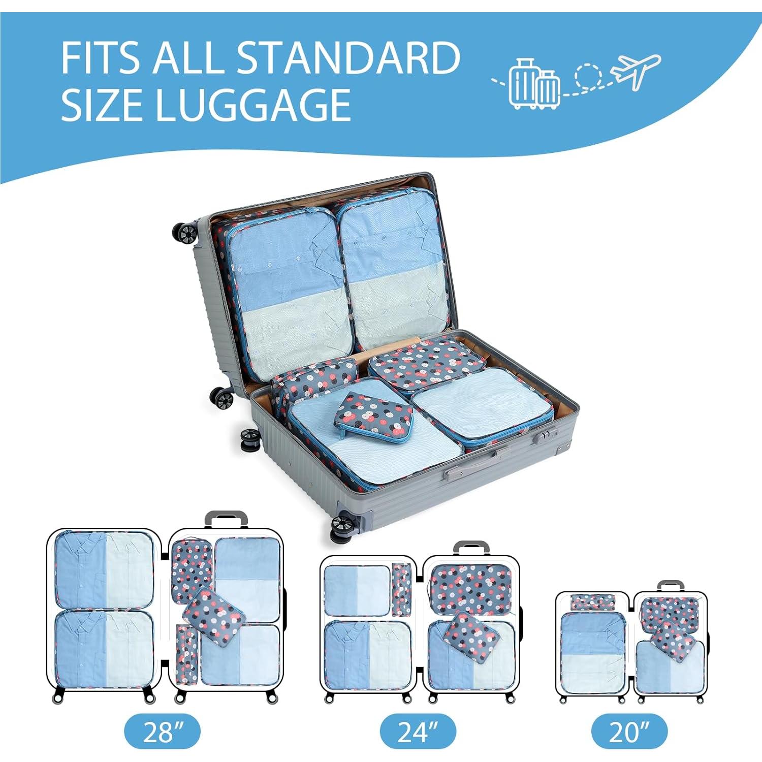 Cubos de Empaque DIMJ - 8 Piezas Nylon Resistente al Agua