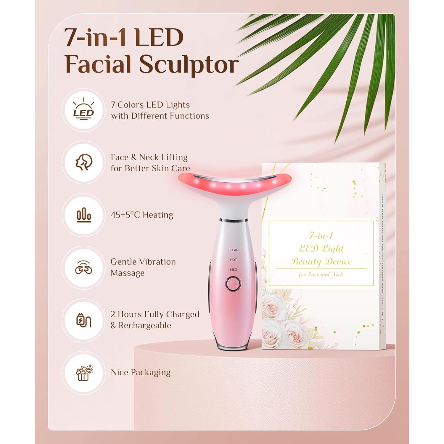 Máquina Galvánica Trinity Rosa - Terapia Luz Roja Facial