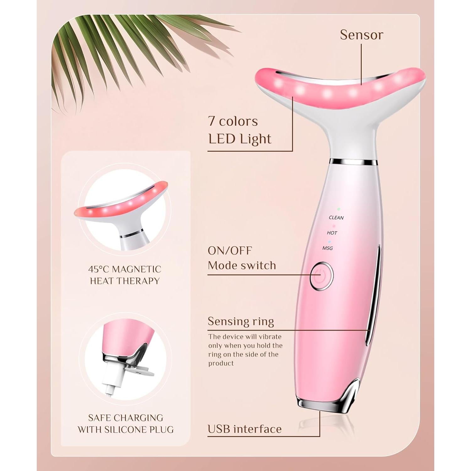 Máquina Galvánica Trinity Rosa - Terapia Luz Roja Facial