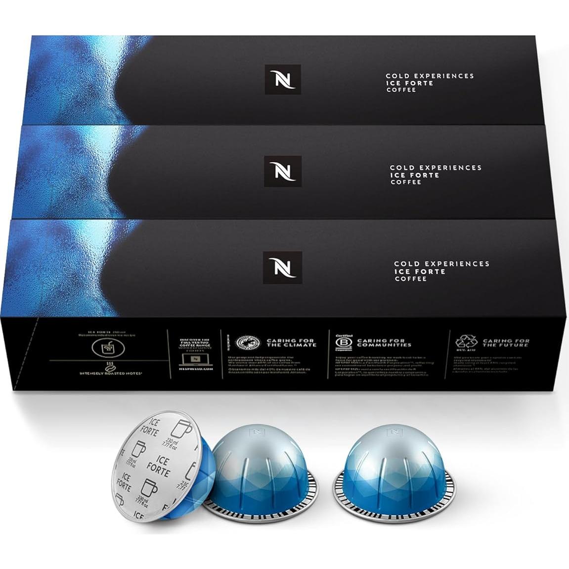 Cápsulas de Café Nespresso Vertuo Ice Forte - 30 Unidades