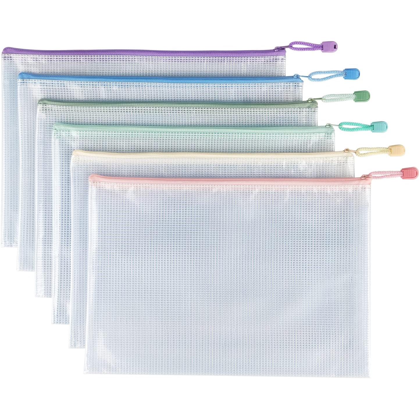 Bolsas de Cremallera de Malla Impermeables Tamaki 6 Pzas A4