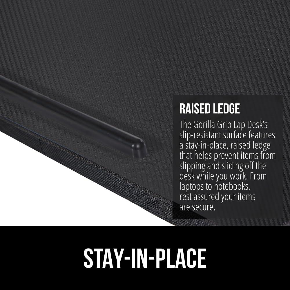 Escritorio portátil Gorilla Grip para laptop 15" negro