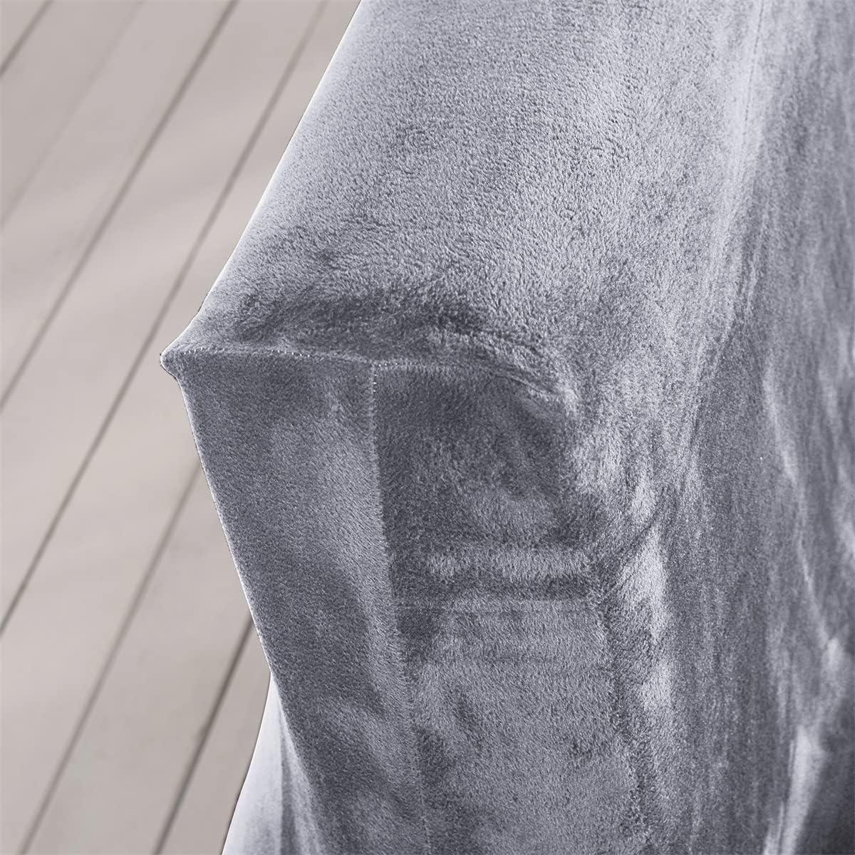 Funda de Futón Sokamore de Terciopelo Gris Plateado 180-210 cm