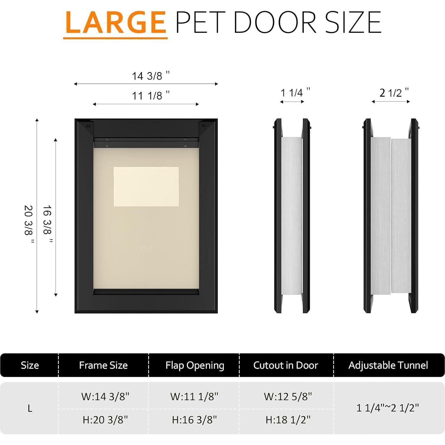 Puerta para Perros Classicmacher Grande Aluminio Doble Cerradura