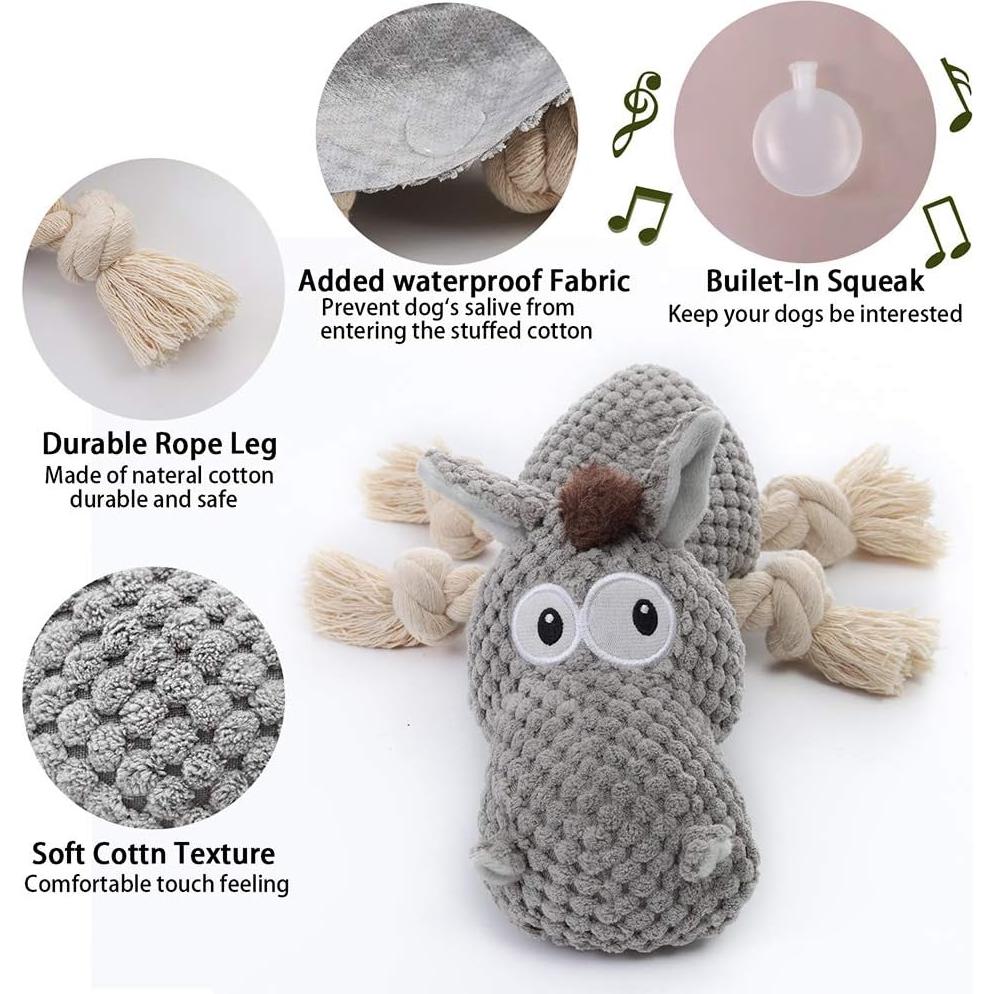 Juguete para Perro SEDIOSO Burro Peluche Squeaky 22cm