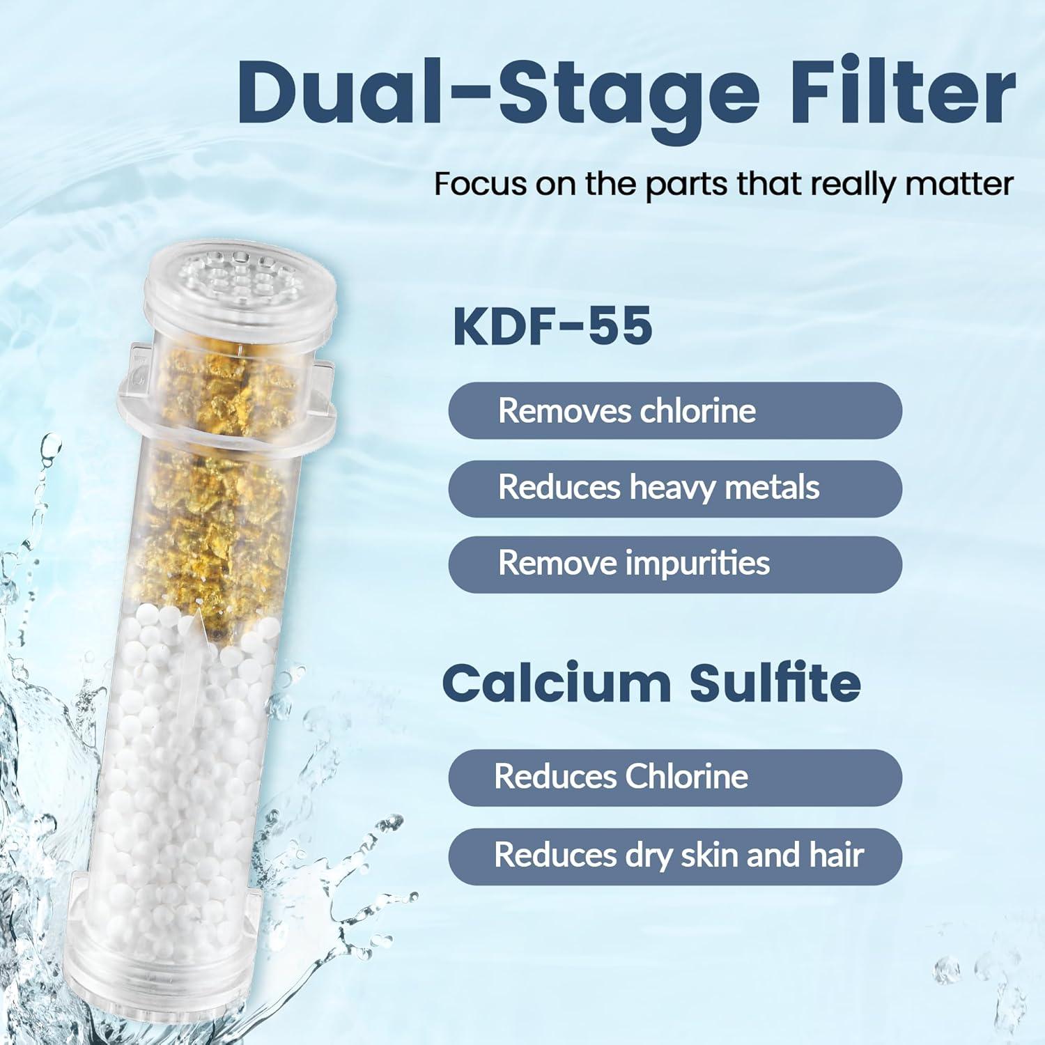 Cabezal de Ducha Filtrado DUCHAS BRILLANTES 9 Modos 175 cm