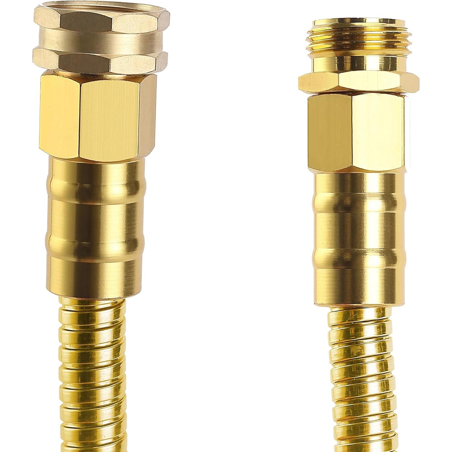 Manguera de Jardín UNCO 1.52m Acero Inoxidable Dorado