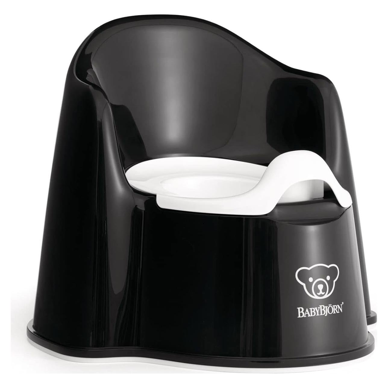 Silla de Orinal BabyBjörn Negro/Blanco, Antideslizante y Fácil de Limpiar
