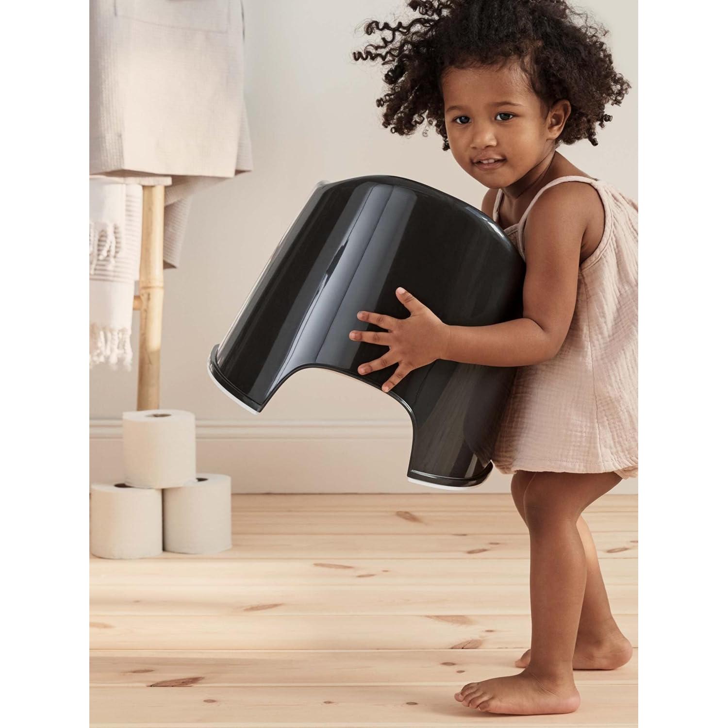 Silla de Orinal BabyBjörn Negro/Blanco, Antideslizante y Fácil de Limpiar