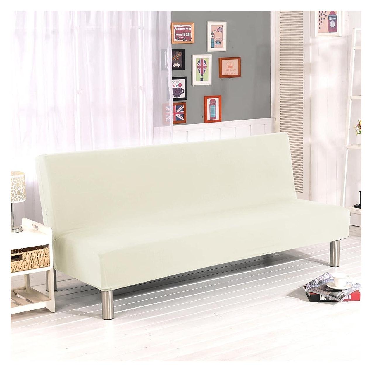 Funda Estirable para Sofá Sin Brazos Sokamore Beige 180-210 cm