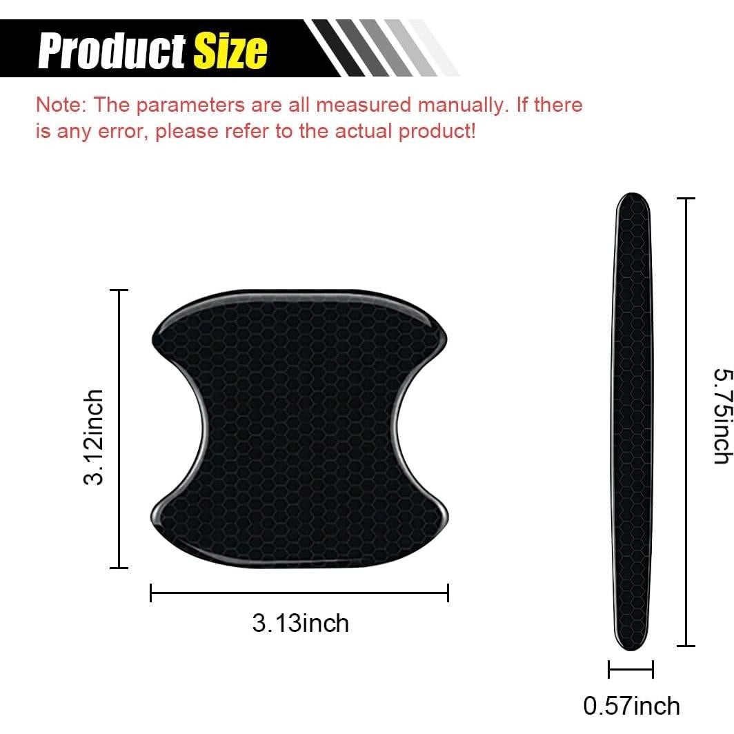 Protector de Arañazos para Manija de Puerta LHDOS 8PCS Negro