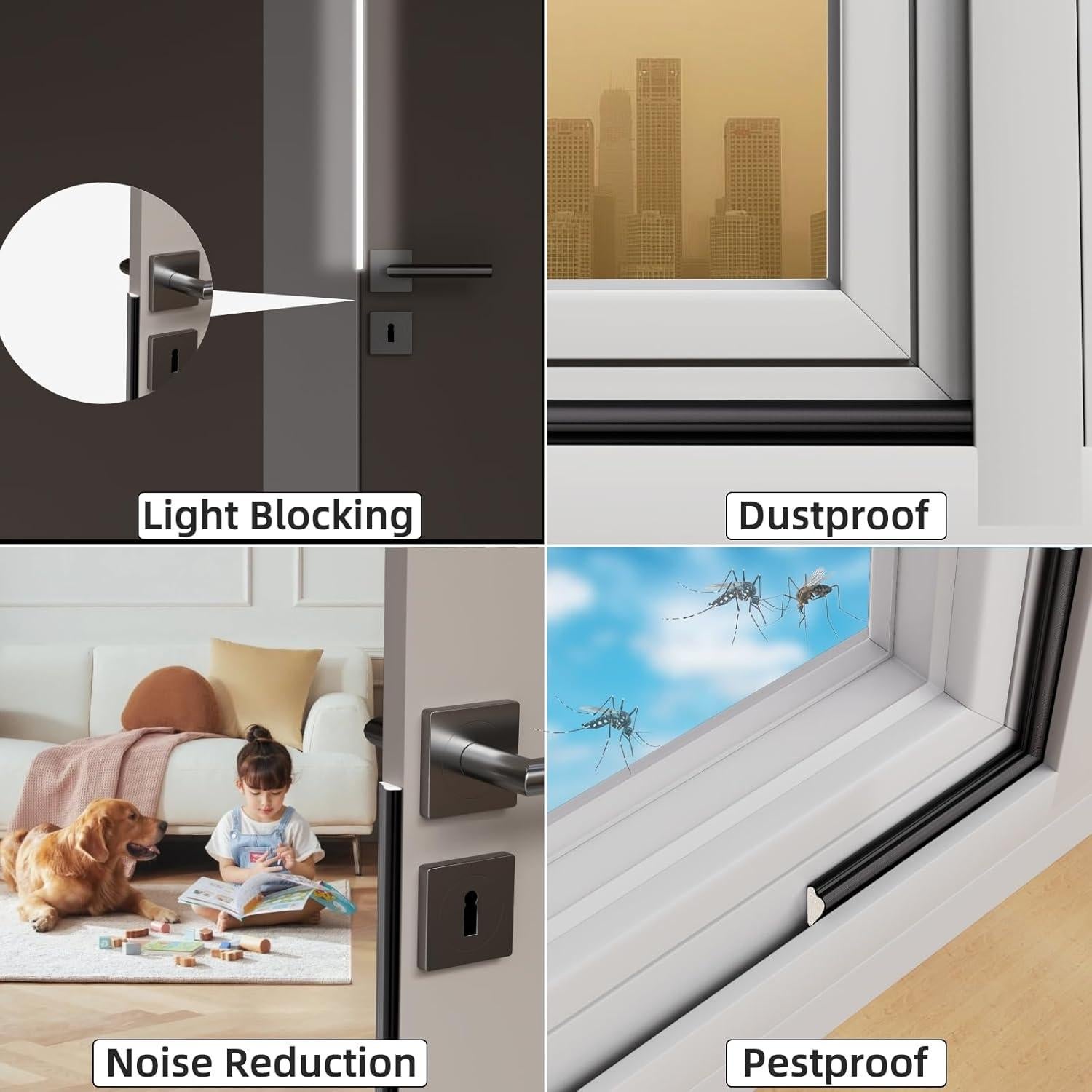 Tira de Sellado Aislante Acústico Cuysfead 2.99m Negro