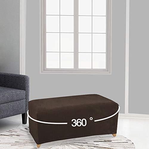 Funda de Ottoman LUSHVIDA - Taburete Rectangular Café