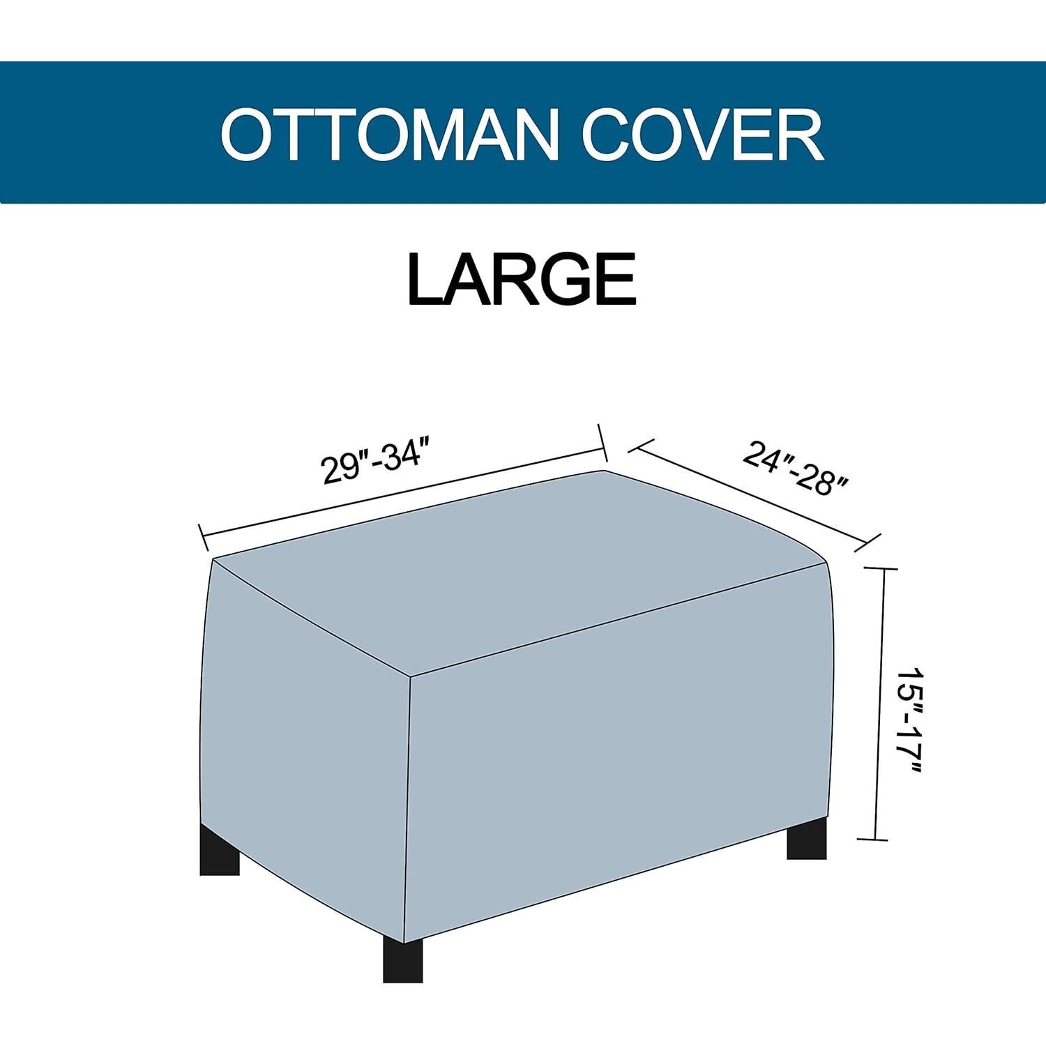 Funda de Ottoman LUSHVIDA - Taburete Rectangular Café