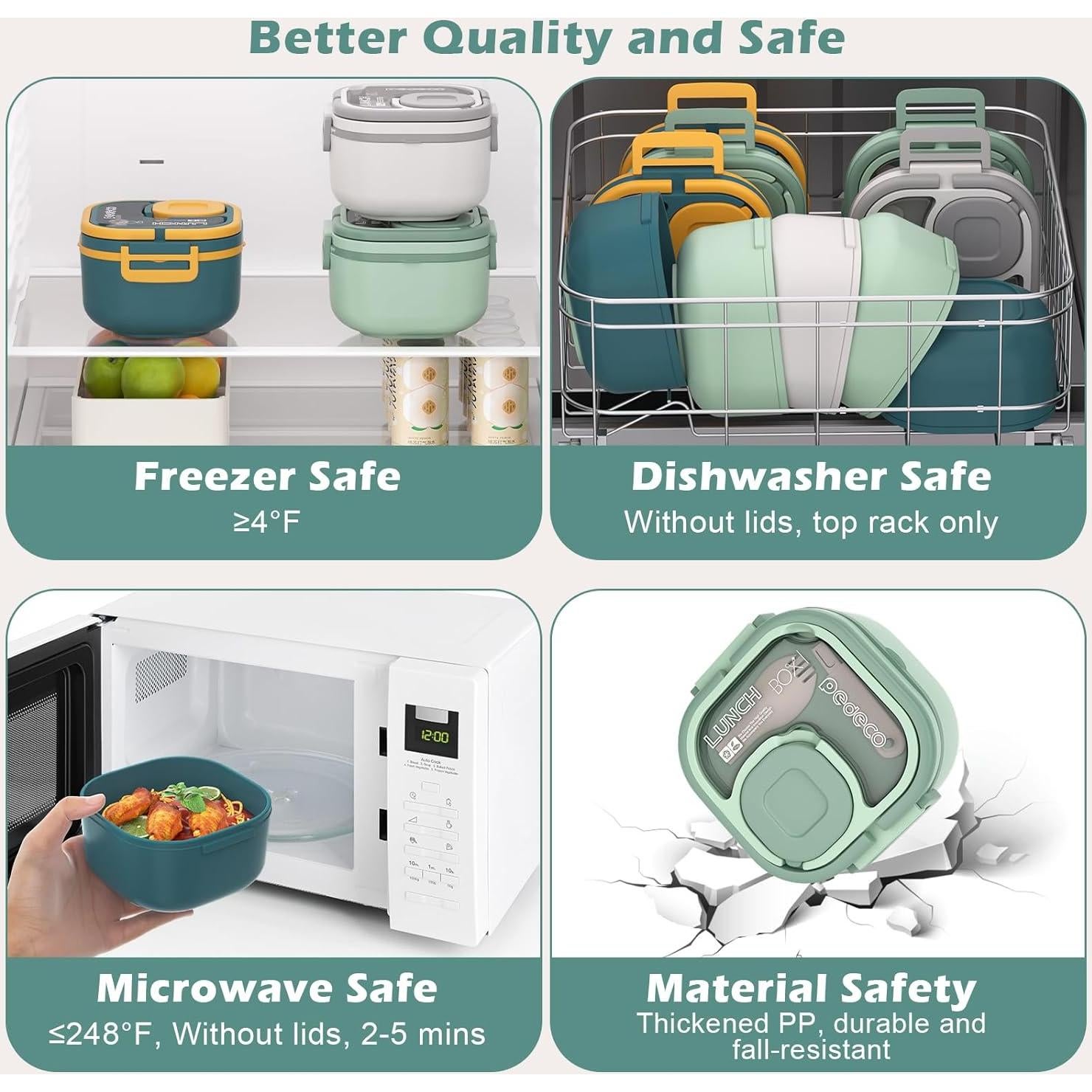 Caja Bento PEDECO Doble Capa Acero Inoxidable 1.27kg Blanco