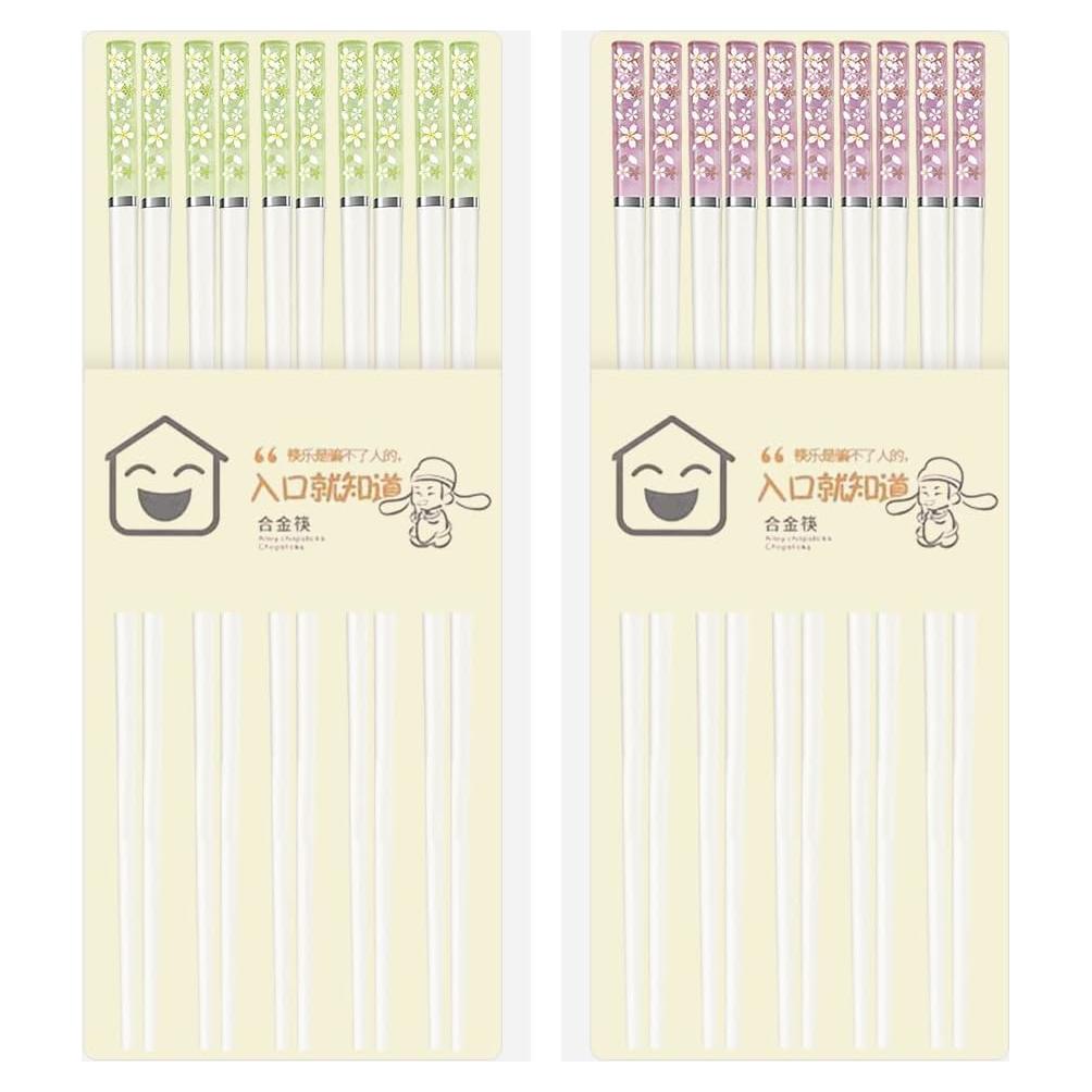 10 Pares de Palillos Reutilizables de Entrenamiento LYART 24cm