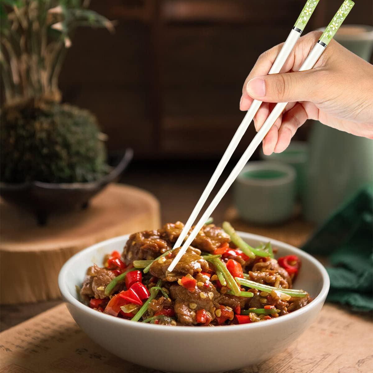 10 Pares de Palillos Reutilizables de Entrenamiento LYART 24cm