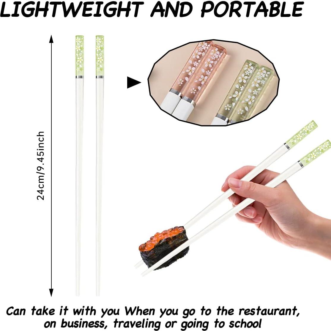 10 Pares de Palillos Reutilizables de Entrenamiento LYART 24cm