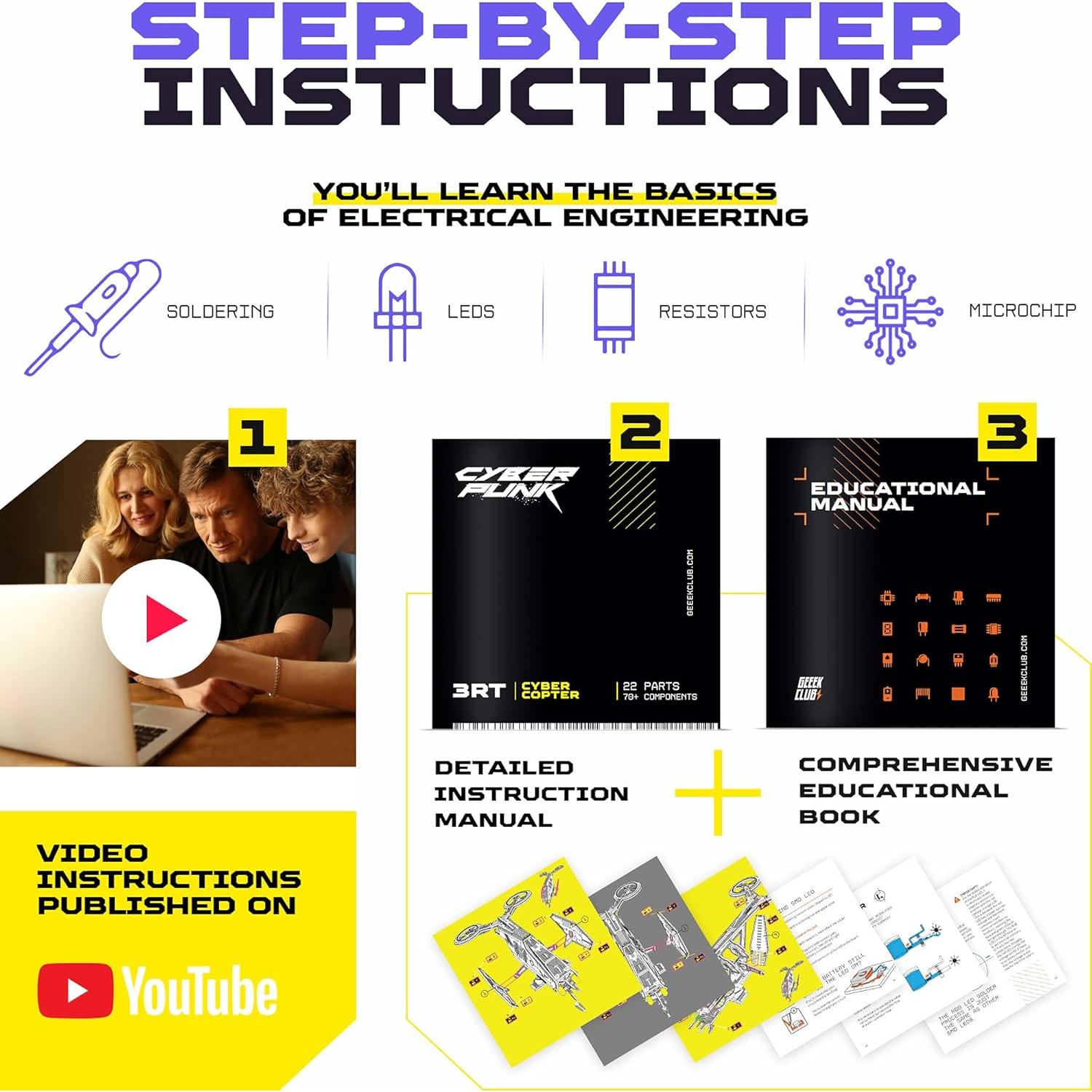 Kit de Construcción de Robots Geeek Club - Scout Recon - STEM