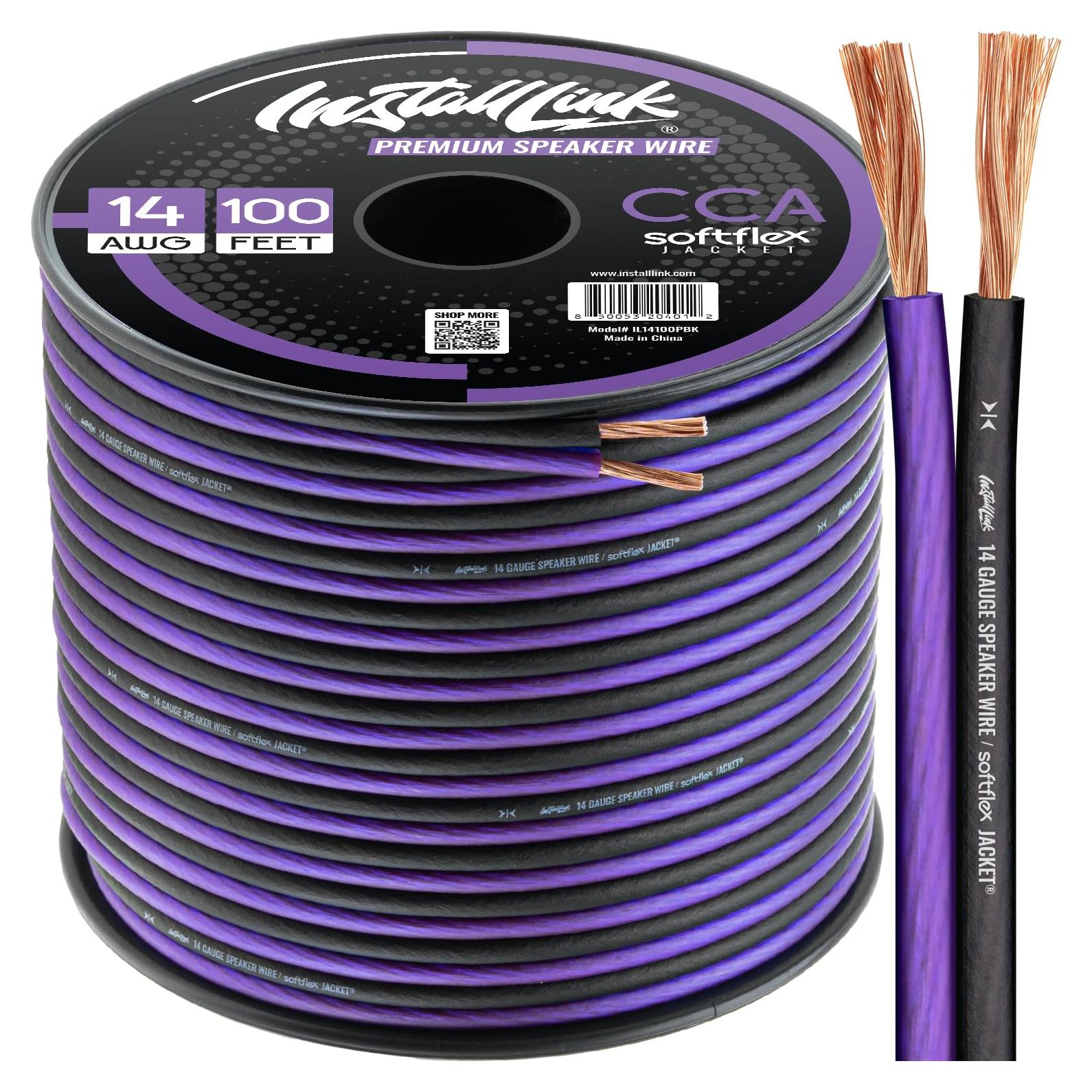 Cable de altavoz 14 AWG Install Link 30,5 m CCA estéreos