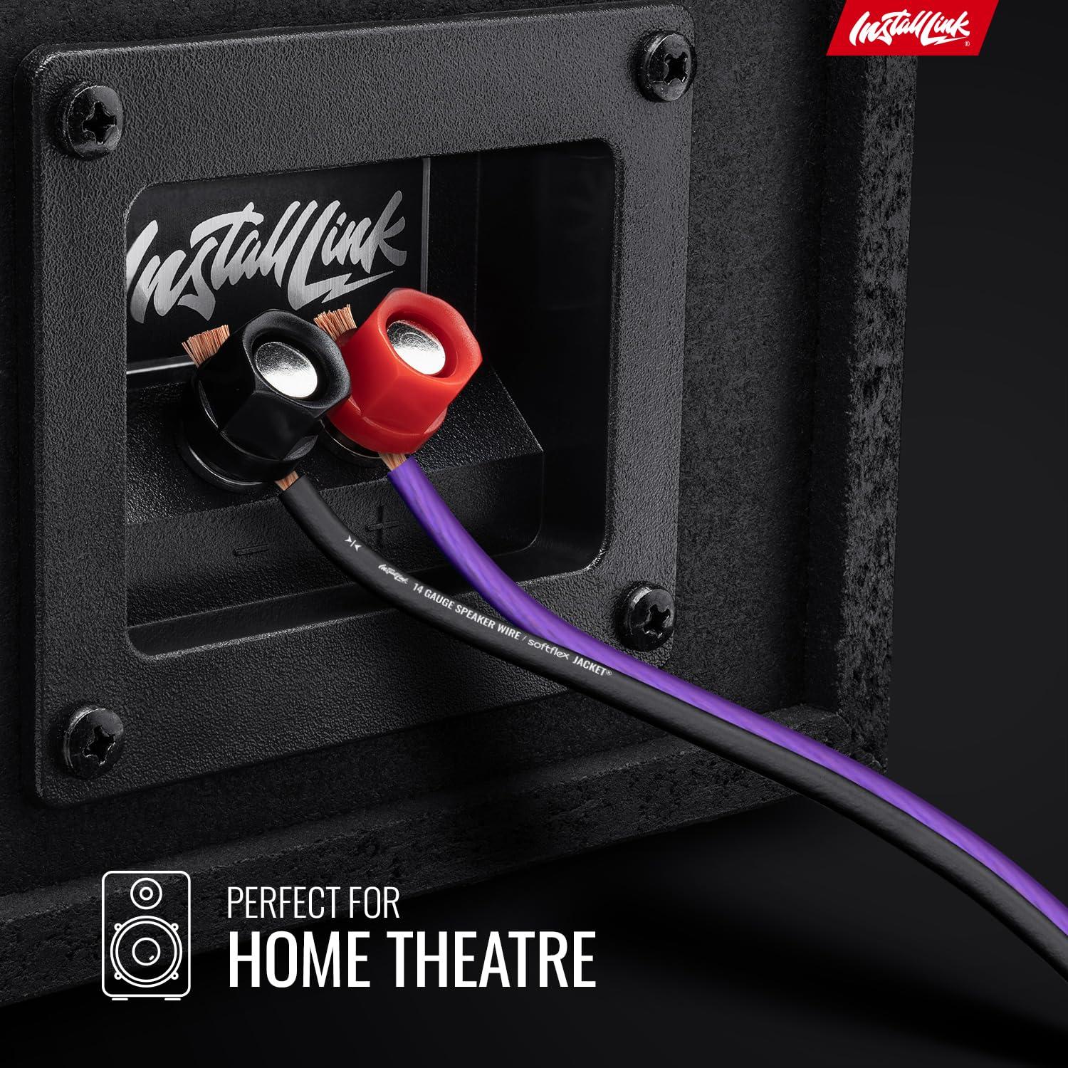 Cable de altavoz 14 AWG Install Link 30,5 m CCA estéreos