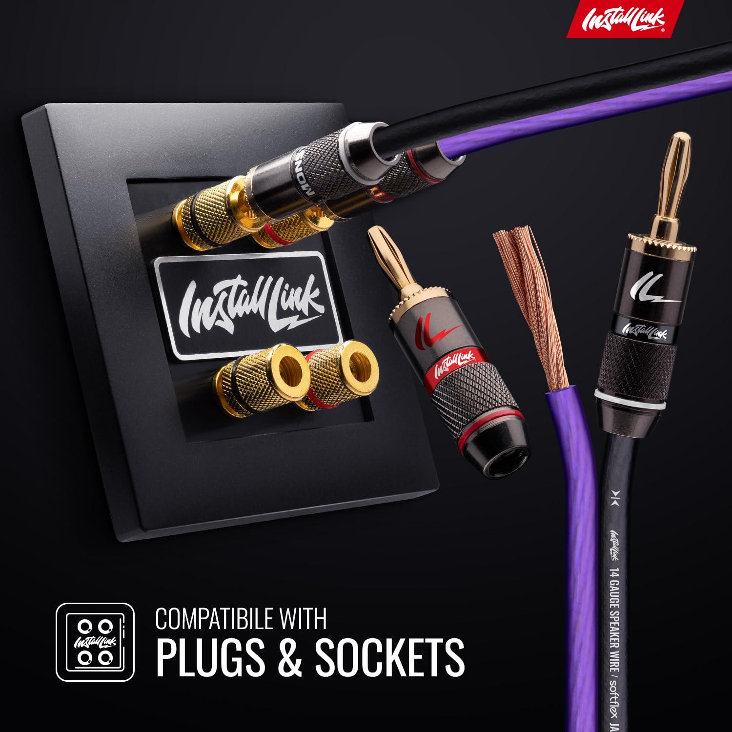 Cable de altavoz 14 AWG Install Link 30,5 m CCA estéreos