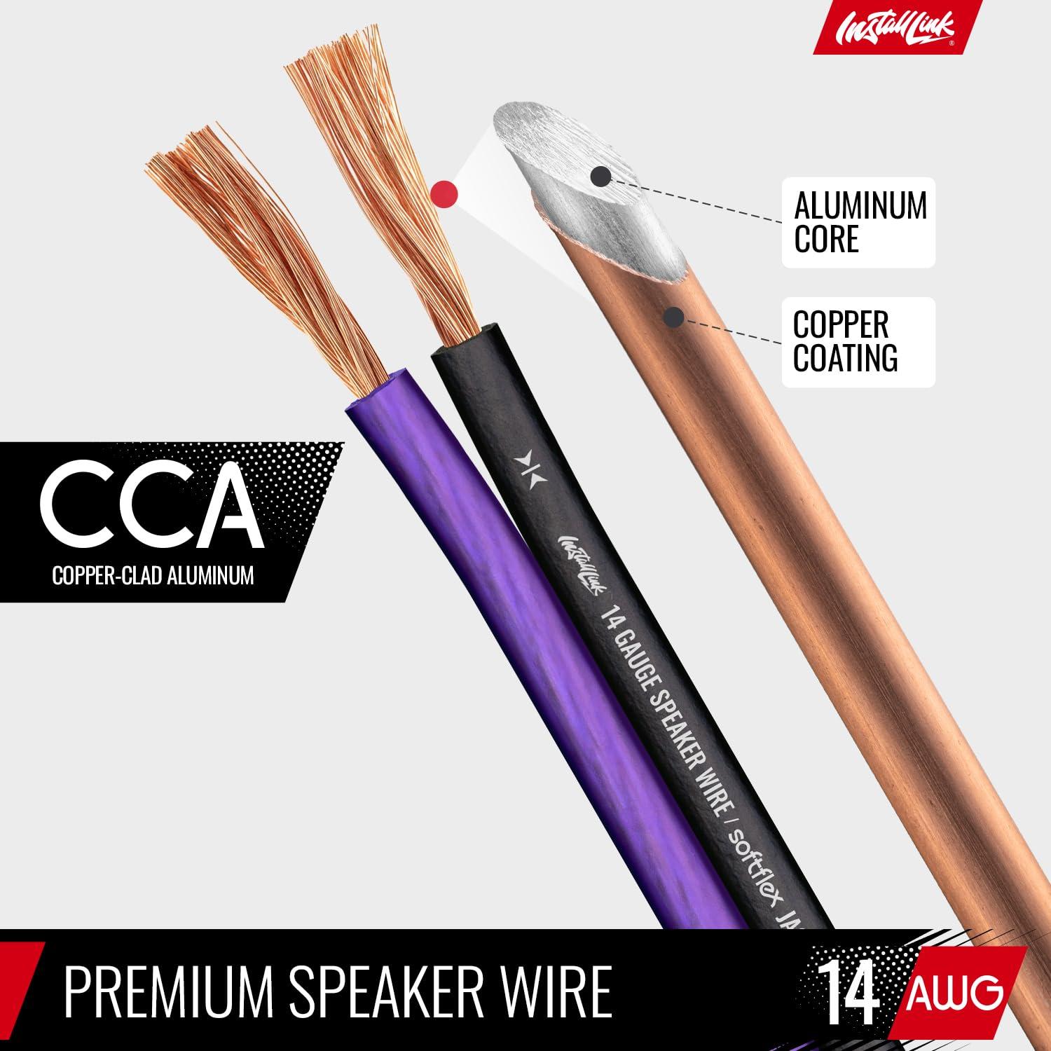 Cable de altavoz 14 AWG Install Link 30,5 m CCA estéreos