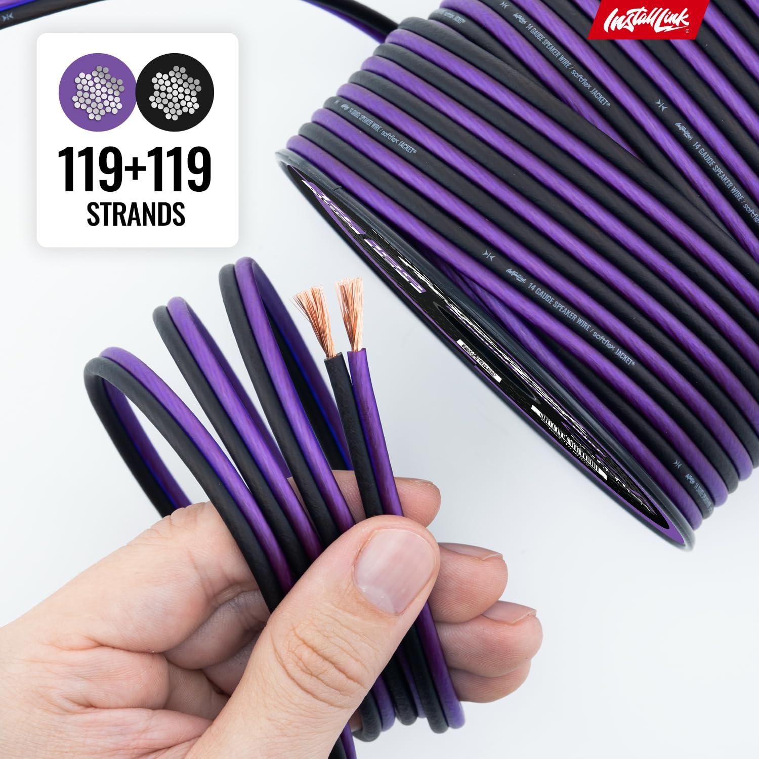 Cable de altavoz 14 AWG Install Link 30,5 m CCA estéreos