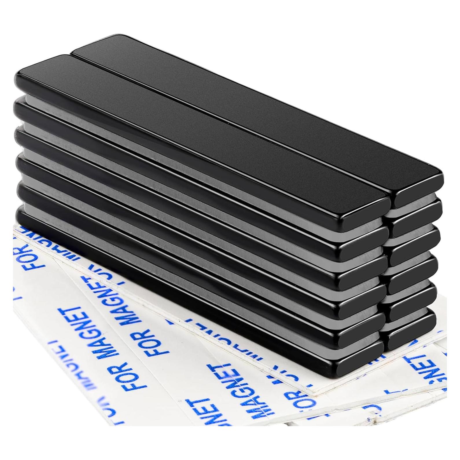 Imanes de Neodimio DIYMAG 12 Piezas 60x10x3mm Adhesivos