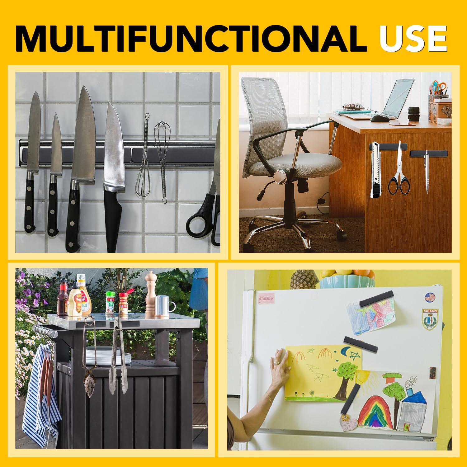 Imanes de Neodimio DIYMAG 12 Piezas 60x10x3mm Adhesivos