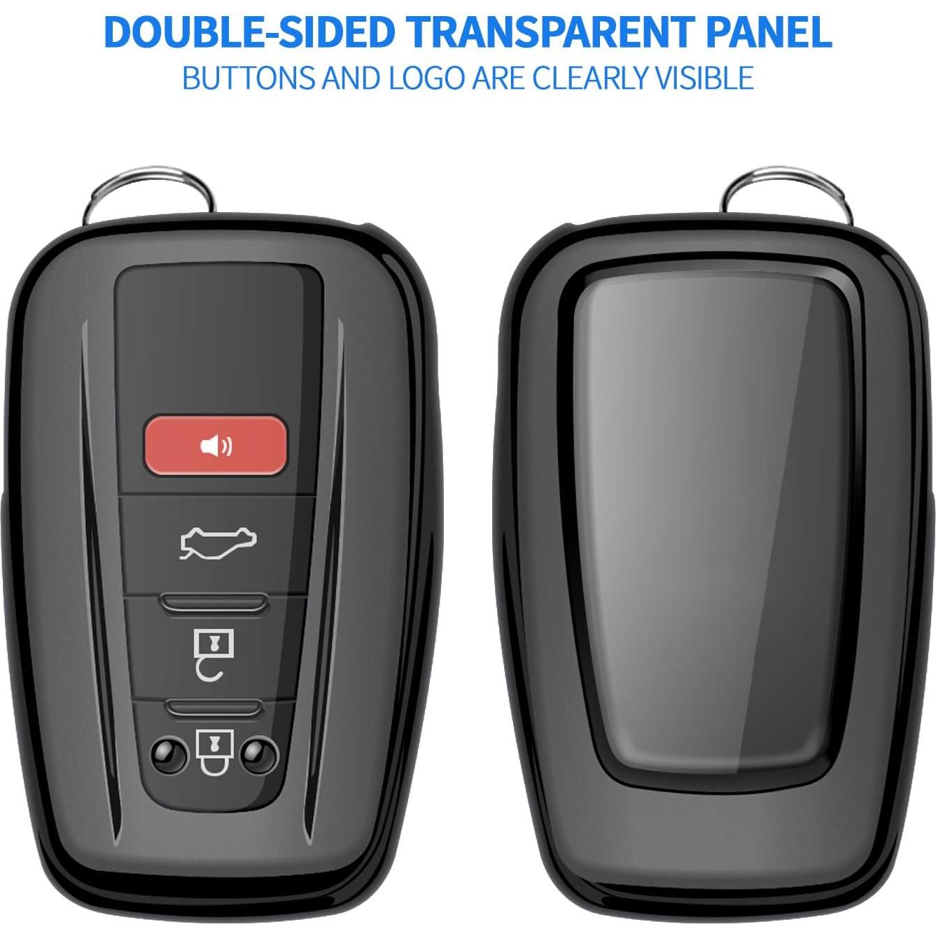 Cubierta de Llave Toyota Autophone 3-4 Botones TPU Negro