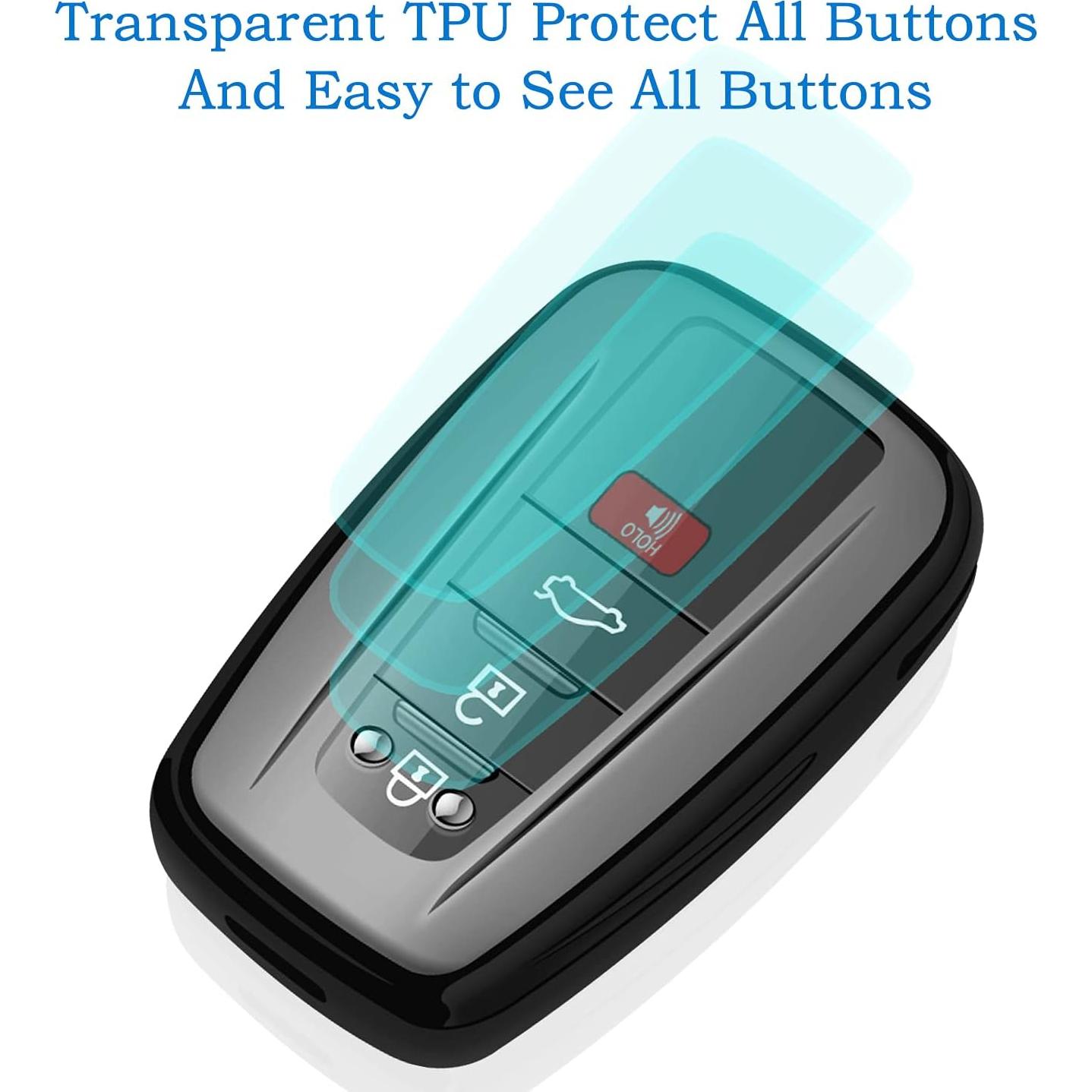 Cubierta de Llave Toyota Autophone 3-4 Botones TPU Negro