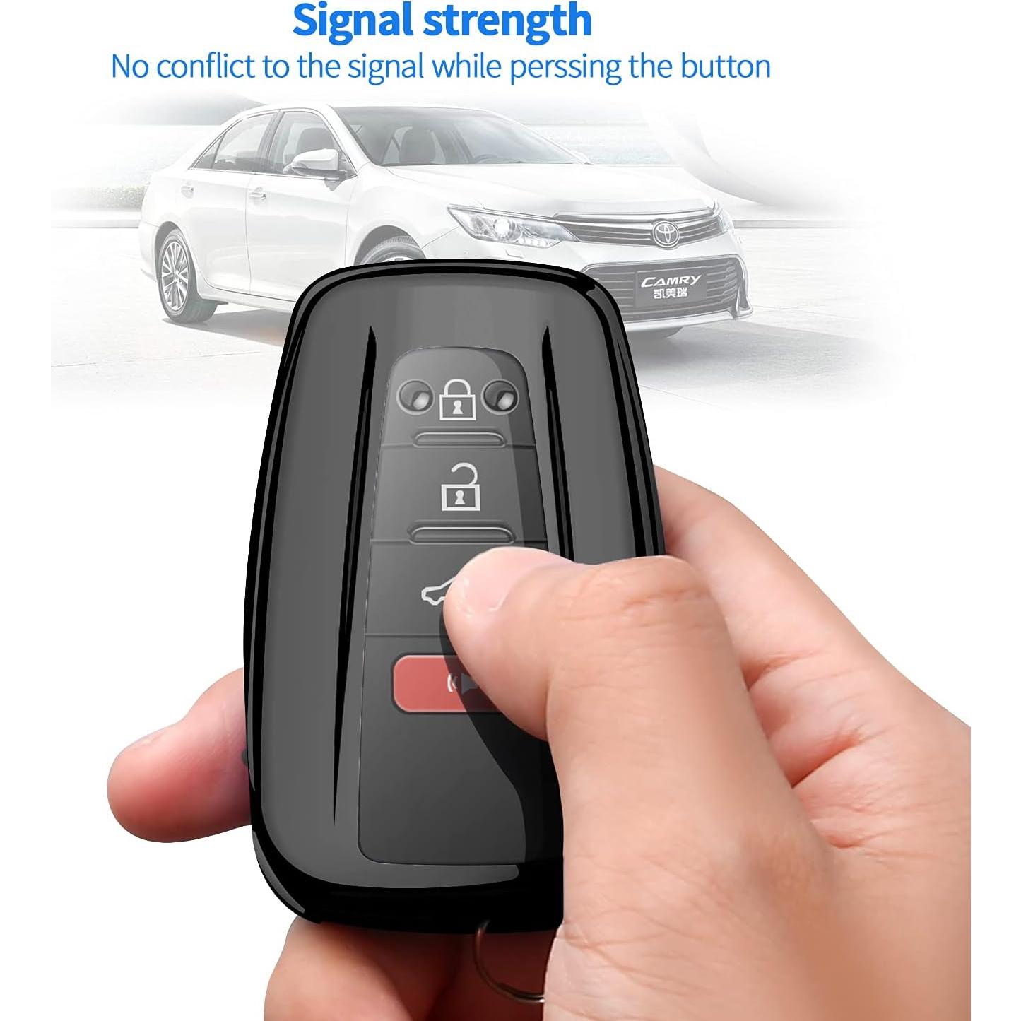 Cubierta de Llave Toyota Autophone 3-4 Botones TPU Negro