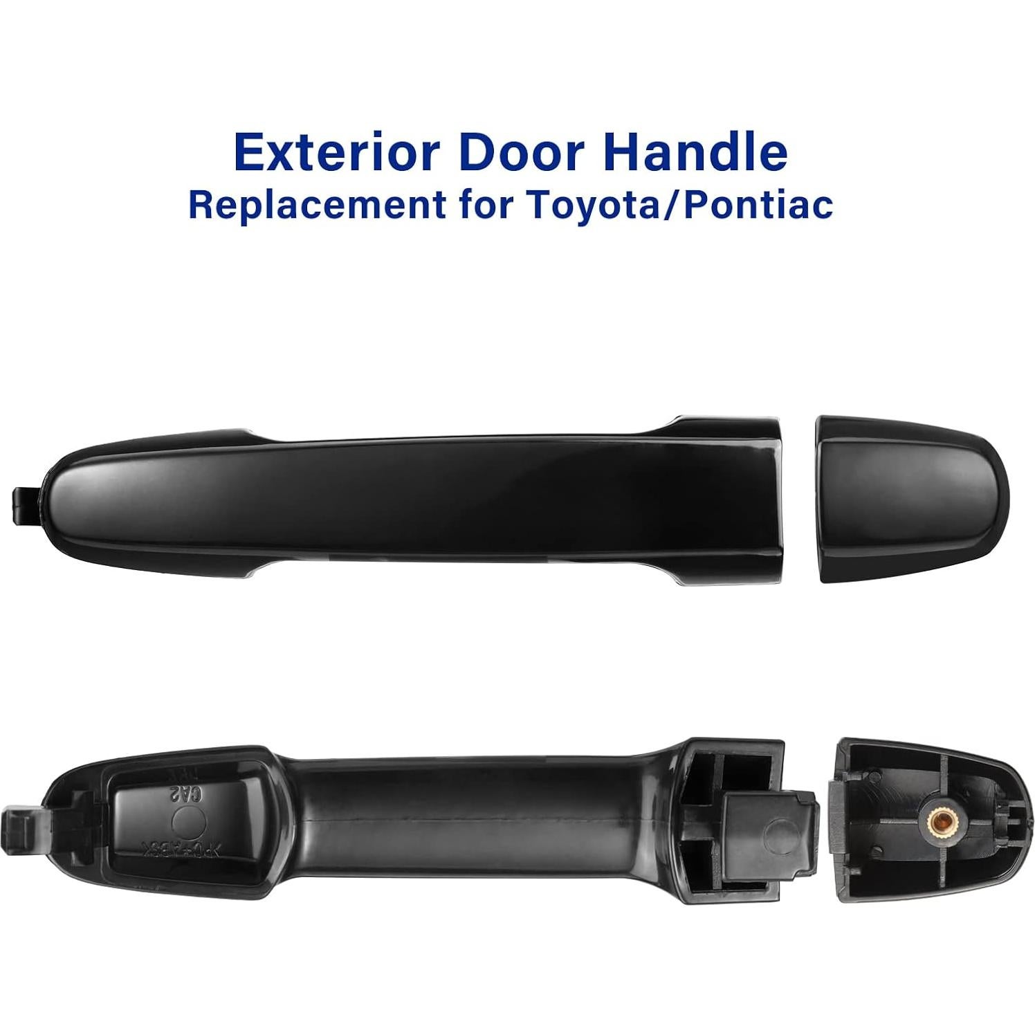 Mango de puerta trasera Lcyolada para Toyota y Pontiac, negro