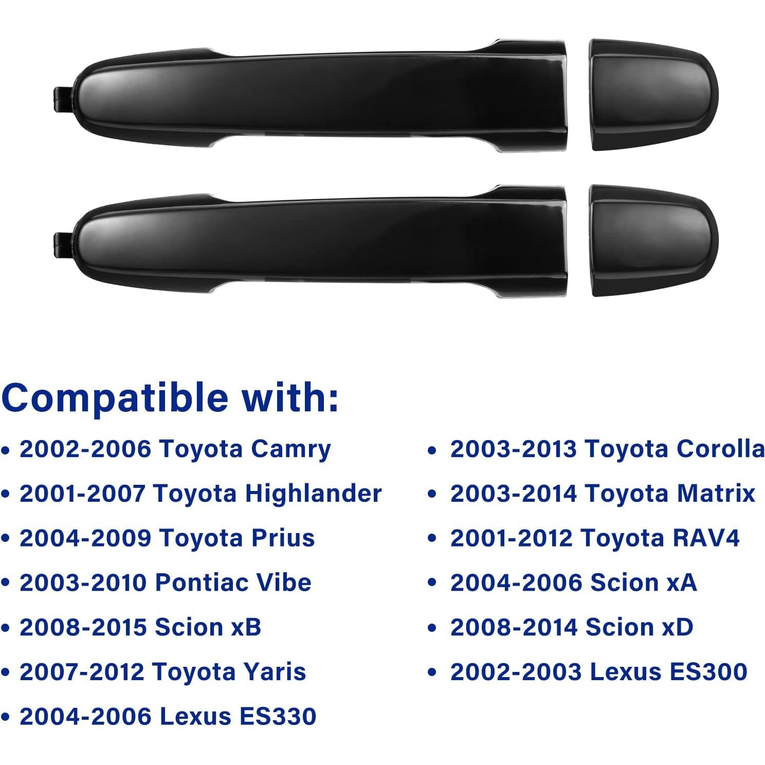 Mango de puerta trasera Lcyolada para Toyota y Pontiac, negro