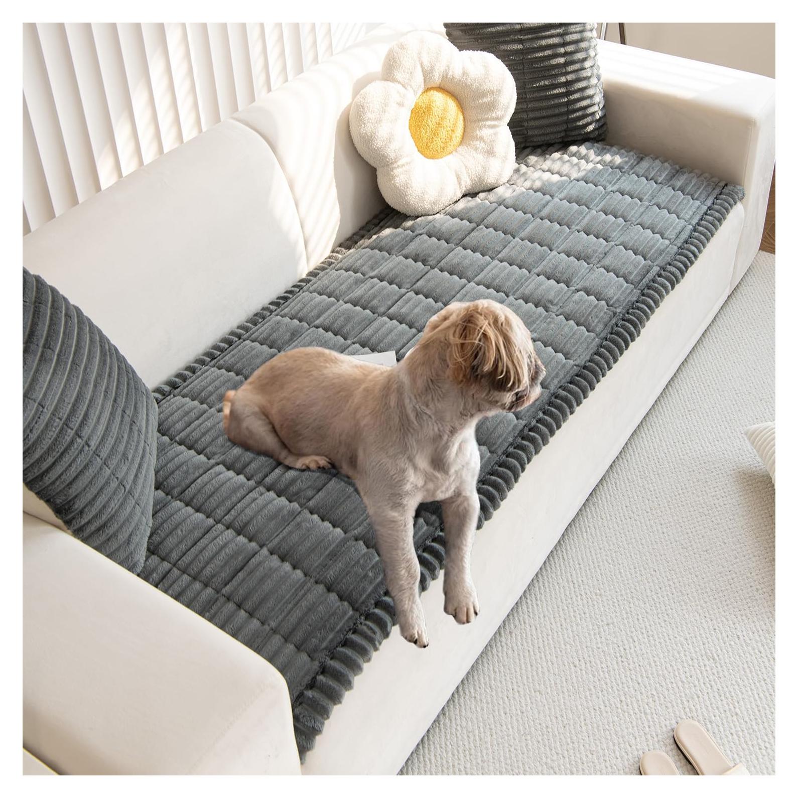 Cubierta Antideslizante para Sofá Gumfolk Gris 68x152 cm