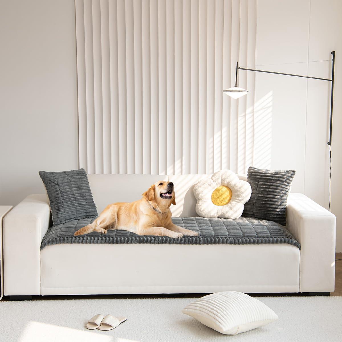 Cubierta Antideslizante para Sofá Gumfolk Gris 68x152 cm