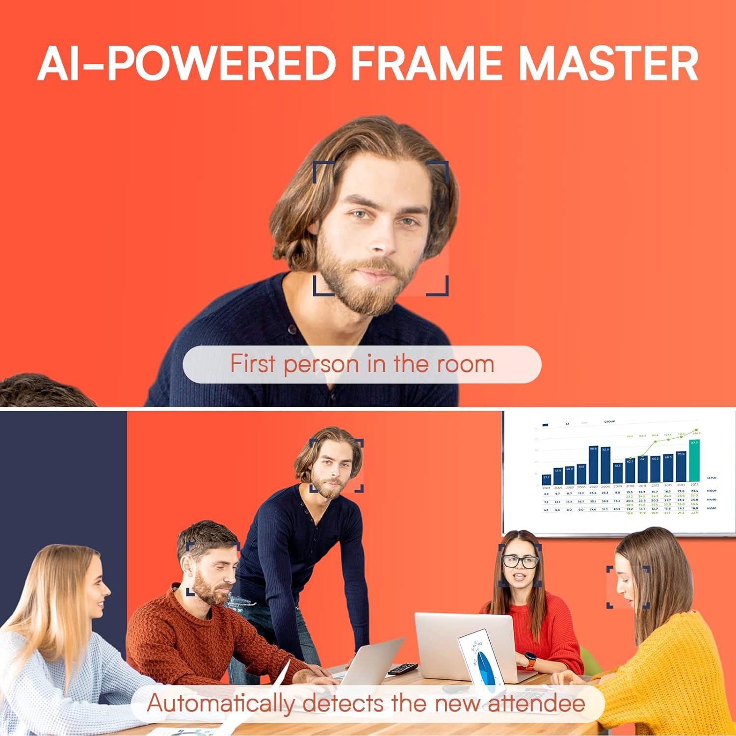 Cámara de Conferencia 4K COOLPO AI Huddle Mini, 6 Micrófonos