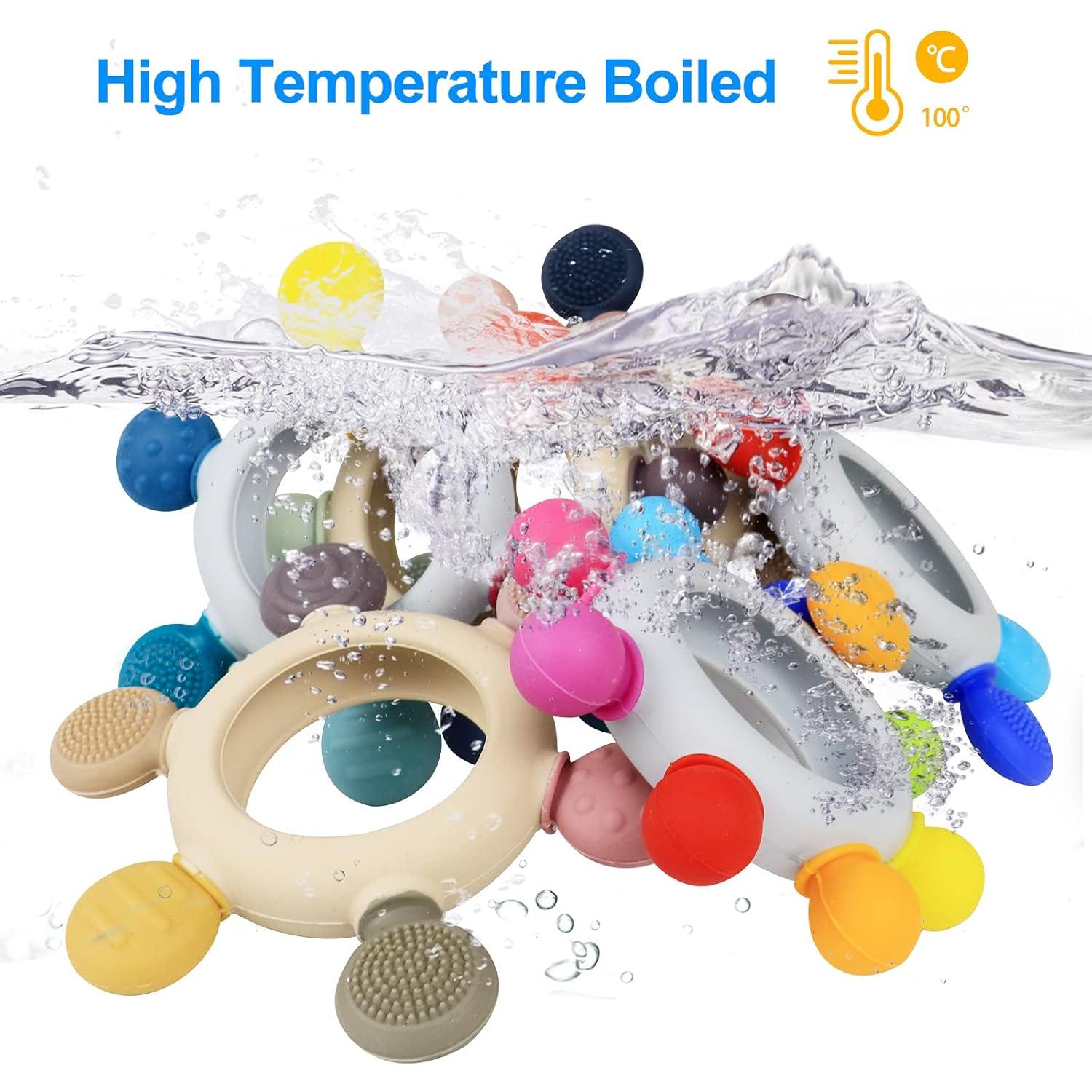 Mordedor de Silicona Arudyo para Bebés - Alivia Encías - Gris