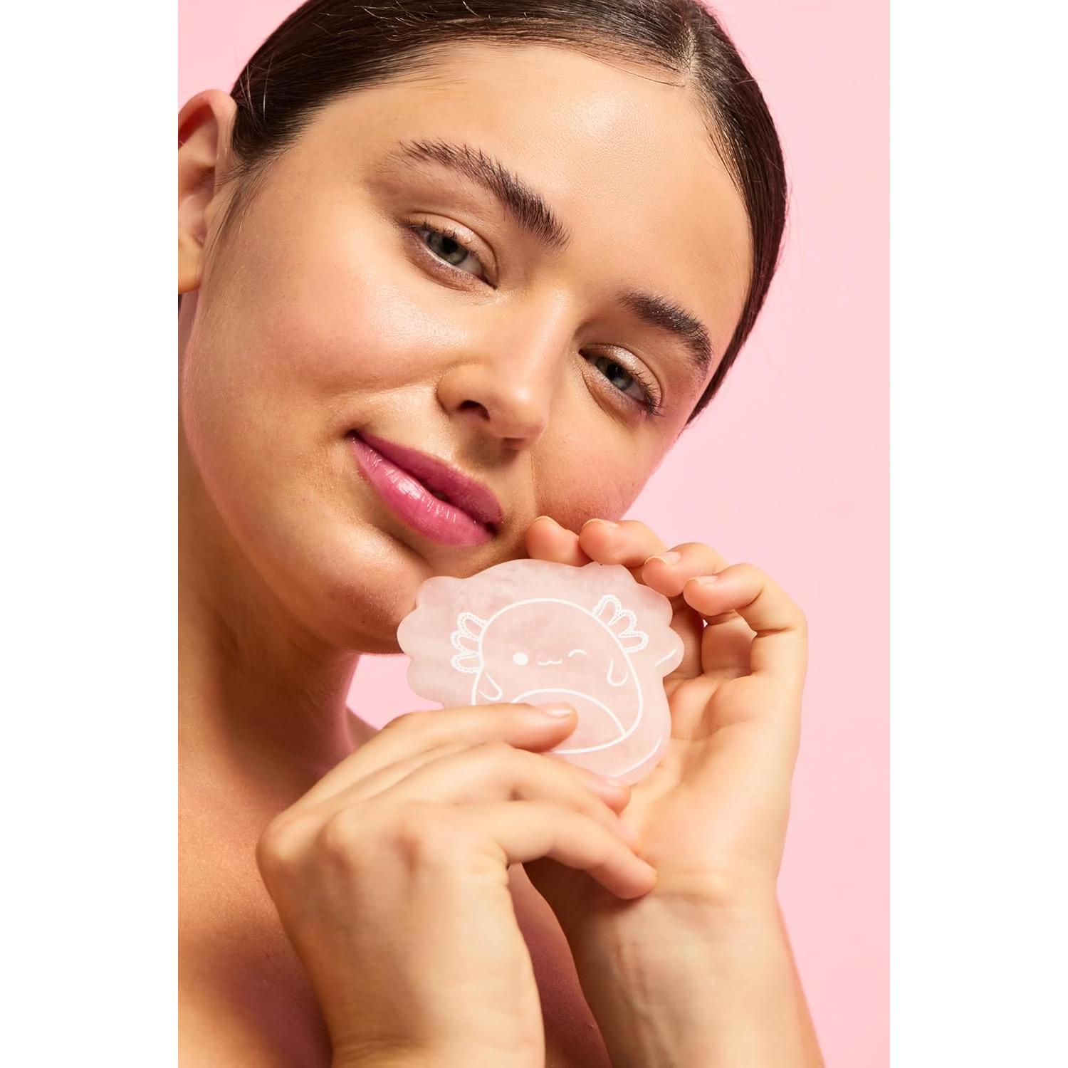 Gua Sha de Cuarzo Rosa TONYMOLY Archie el Axolote - Masaje Facial