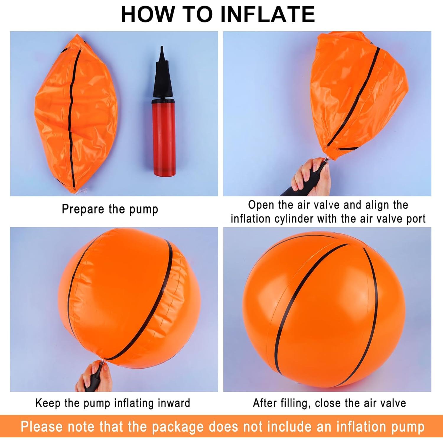 Balones de Baloncesto Inflables Durony 12 Piezas 28 cm