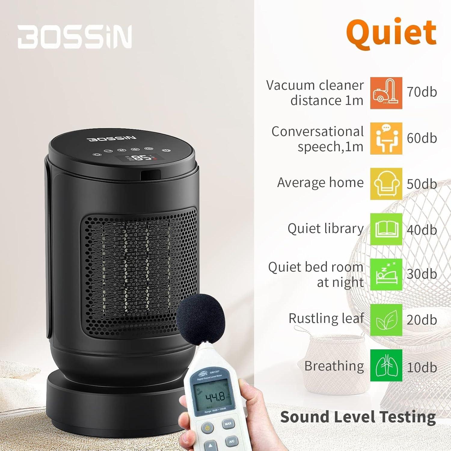 Calefactor eléctrico BOSSIN portátil 1500W con control remoto