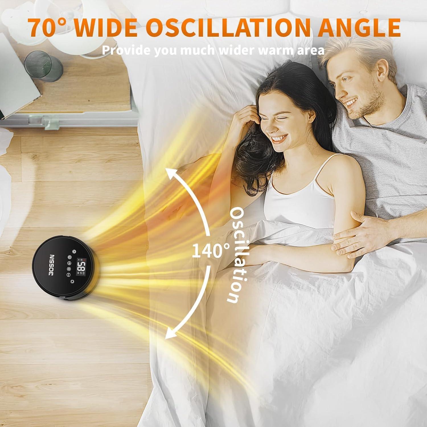 Calefactor eléctrico BOSSIN portátil 1500W con control remoto