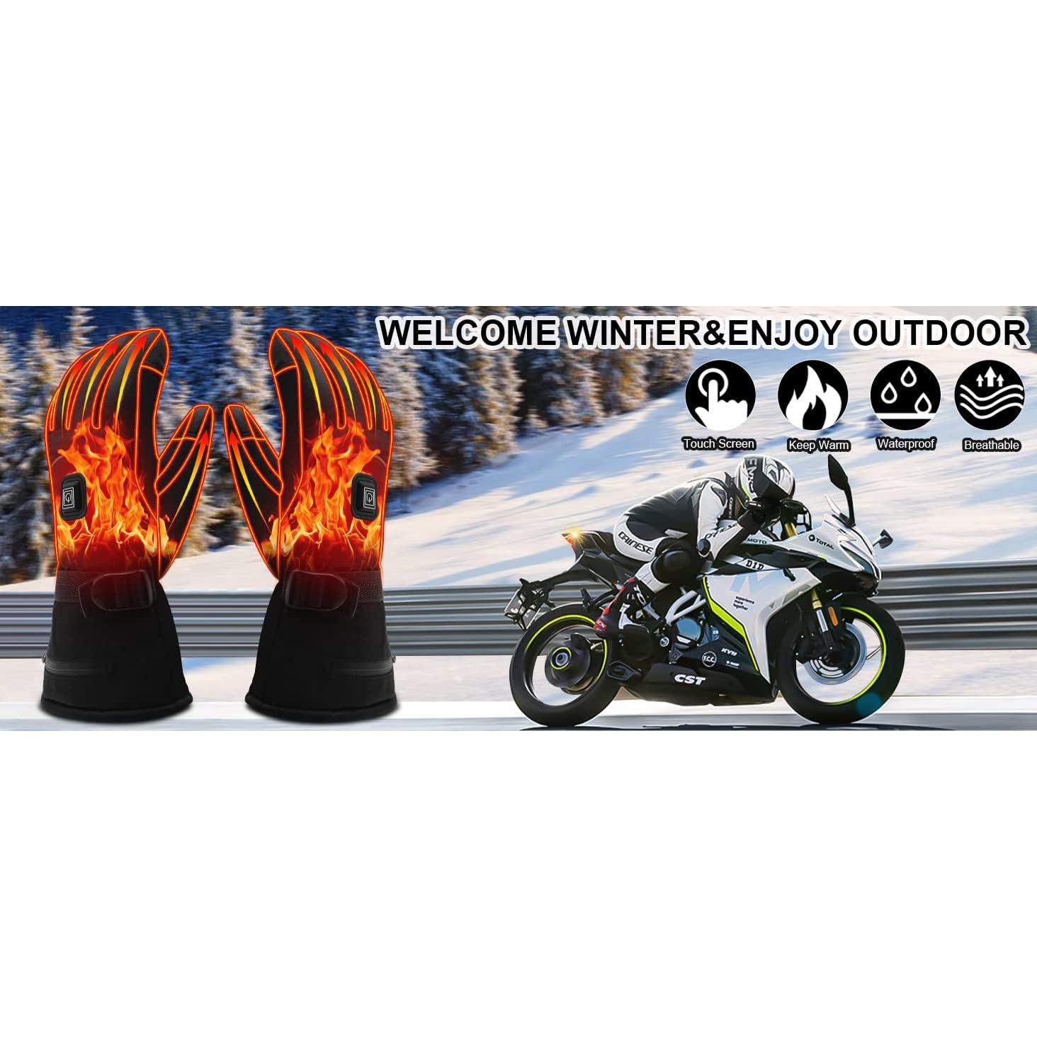 Guantes Calentados Autocastle 7.4V Unisex Impermeables Táctiles