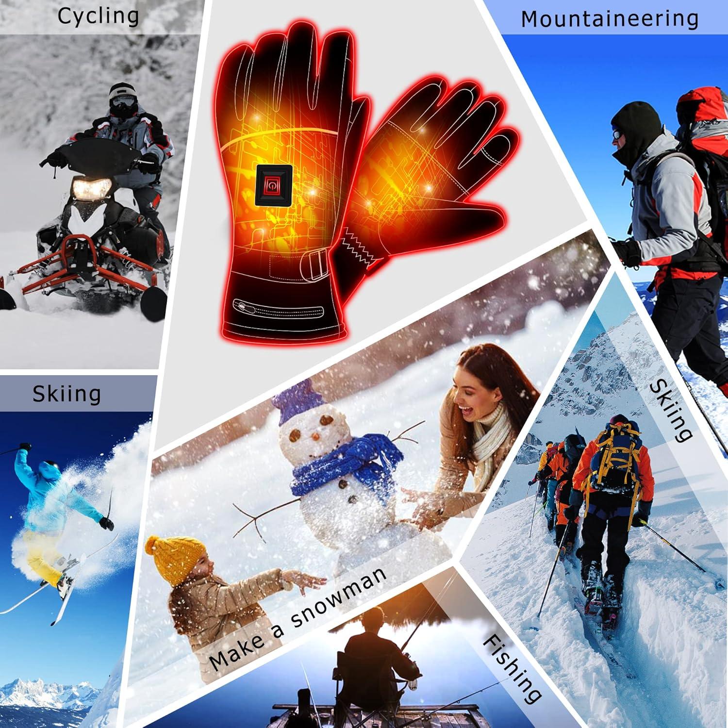 Guantes Calentados Autocastle 7.4V Unisex Impermeables Táctiles